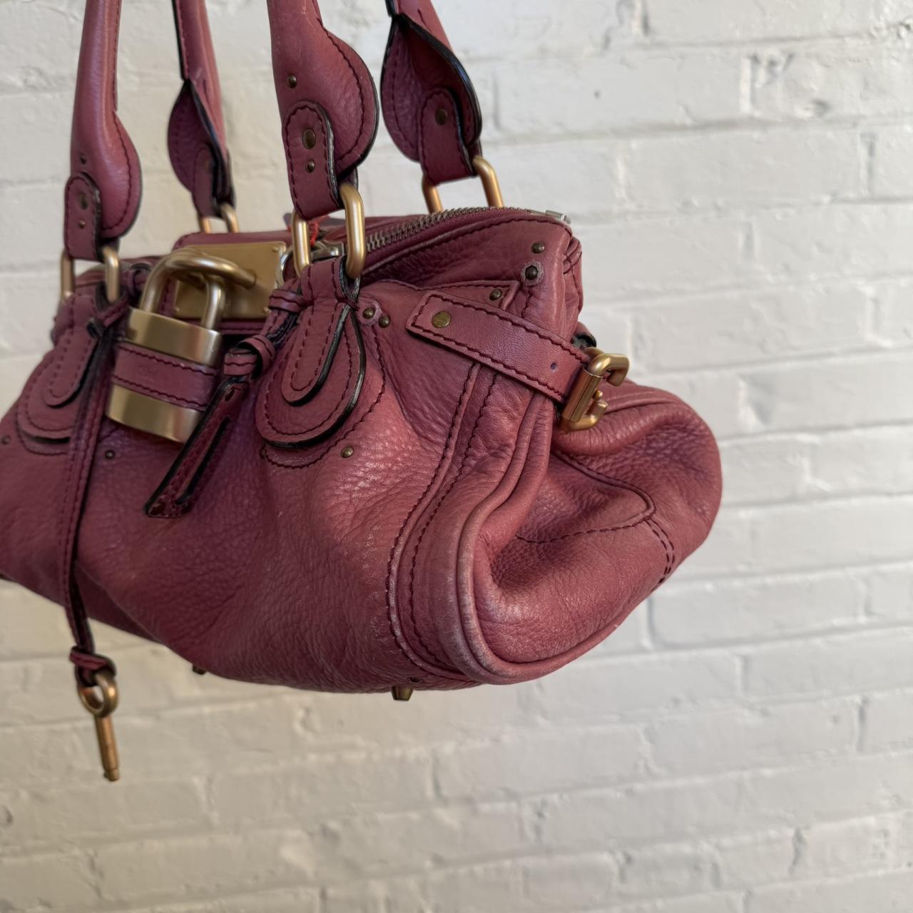 Iconic Chloe Paddington Bag In Beautiful Pink Color And Gold Hardware nn