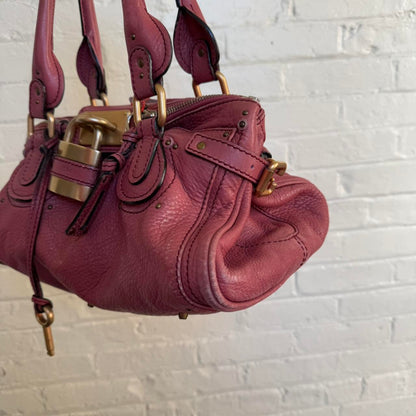 Iconic Chloe Paddington Bag In Beautiful Pink Color And Gold Hardware nn
