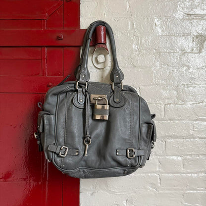 Rate Chloe Paddington Variation With Zippers Around In Beautiful Grey Color And Silver Hardware Nd