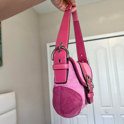 Vintage Coach Soho Jacquard Shoulder Bag pV