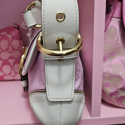 Y2K Vintage Coach Mini Soho Pink Gold Coquette Shoulder Bag KK