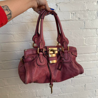 Iconic Chloe Paddington Bag In Beautiful Pink Color And Gold Hardware nn
