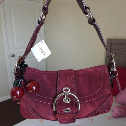 ❤️ Y2K Vintage Coach Suede Mini Soho Shoulder Bag ❤️ Ti
