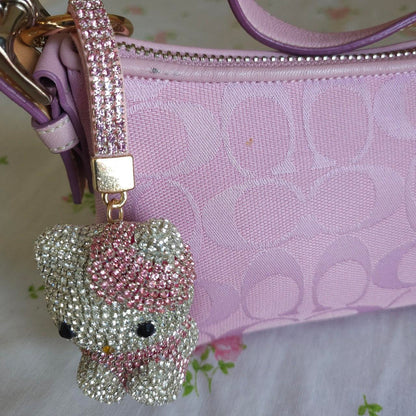 Vintage Y2K Pink Shoulder Bag Baguette Purse Rare zA