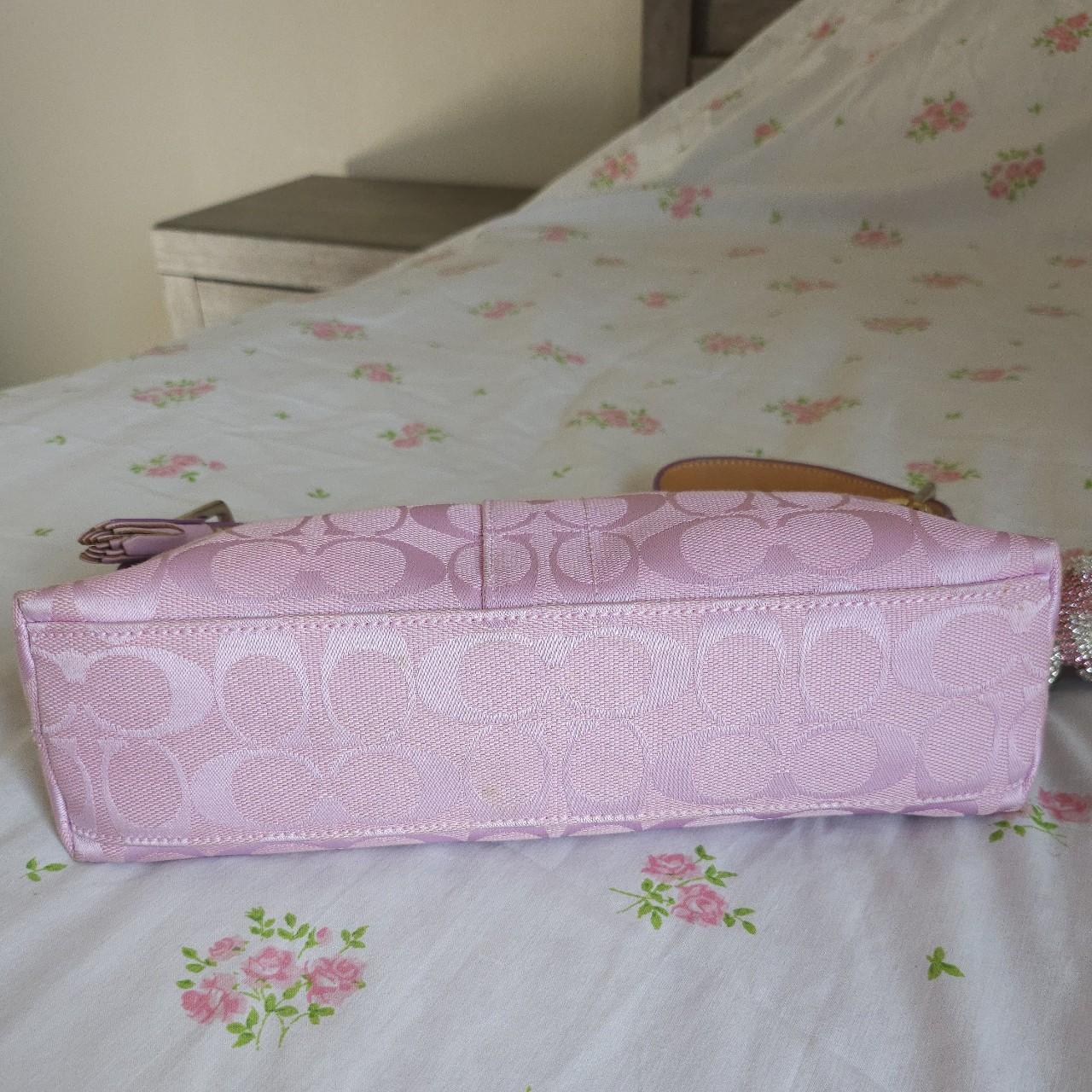 Vintage Y2K Pink Shoulder Bag Baguette Purse Rare zA