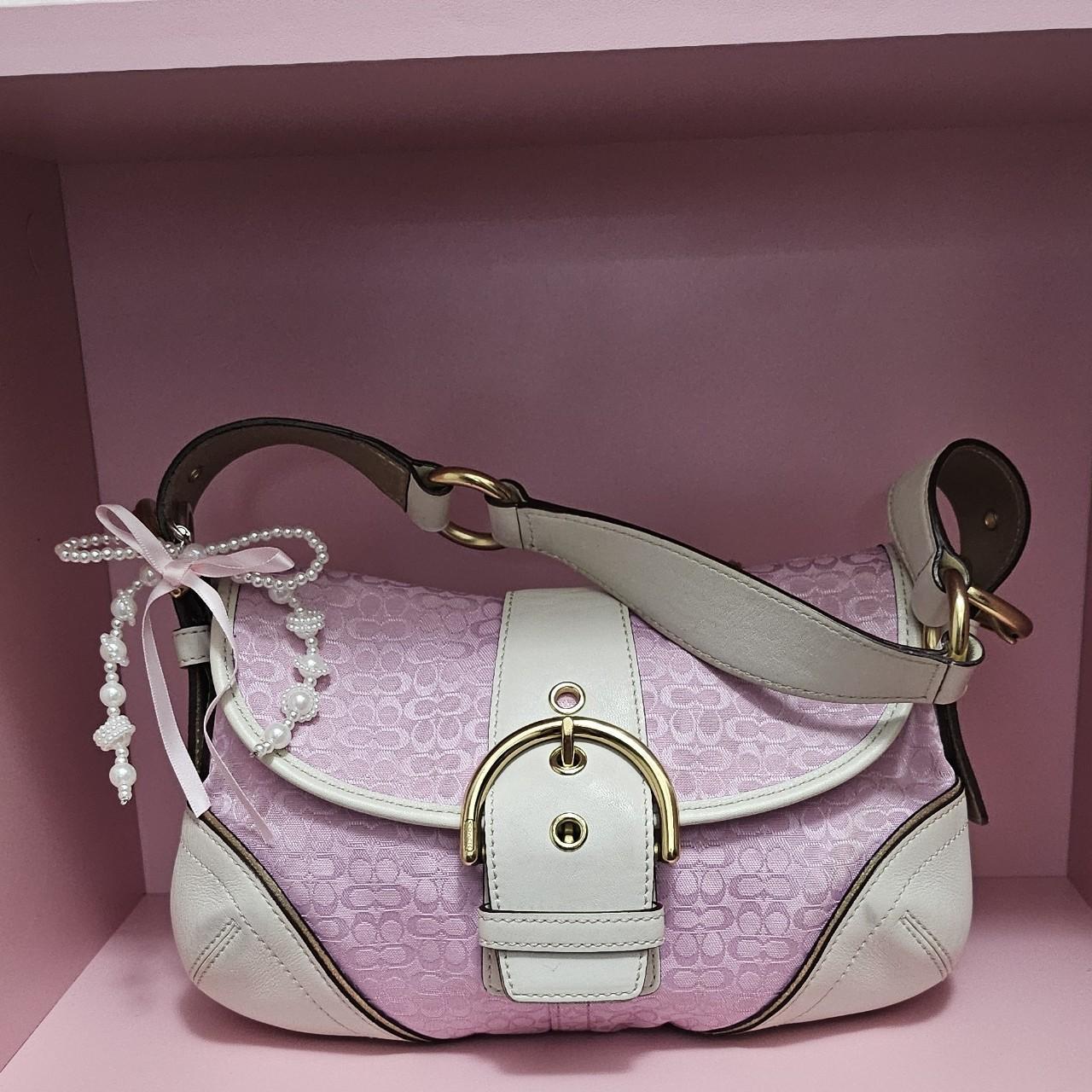 Y2K Vintage Coach Mini Soho Pink Gold Coquette Shoulder Bag KK