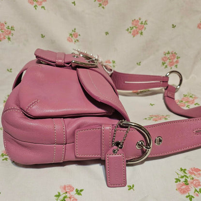 Y2K Vintage Coach Pink Soho Shoulder Bag Purse gB