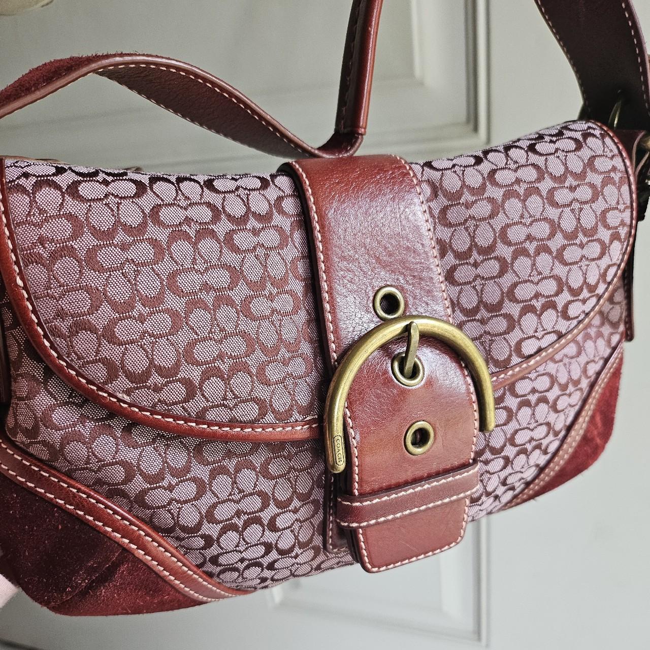 ❤️ Y2K Vintage Coach Mini Soho Suede Signature Shoulder Purse ❤️ OU