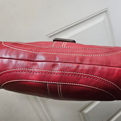 ❤️ Y2K Vintage Coach Dark Red Soho Buckle Flap Shoulder Purse ❤️ ig