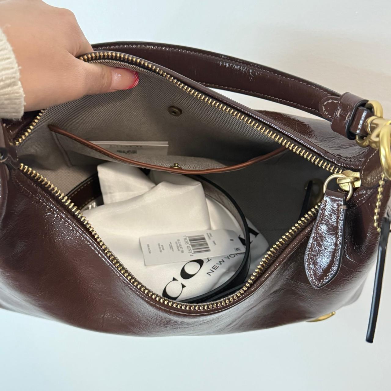 Coach Juliet Glazed Maple Leather Shoulder Bag am