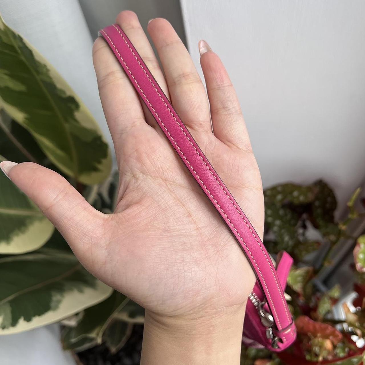 Coach Signature Vachetta Hand Shoulder Bag Pink Tan Silver RN