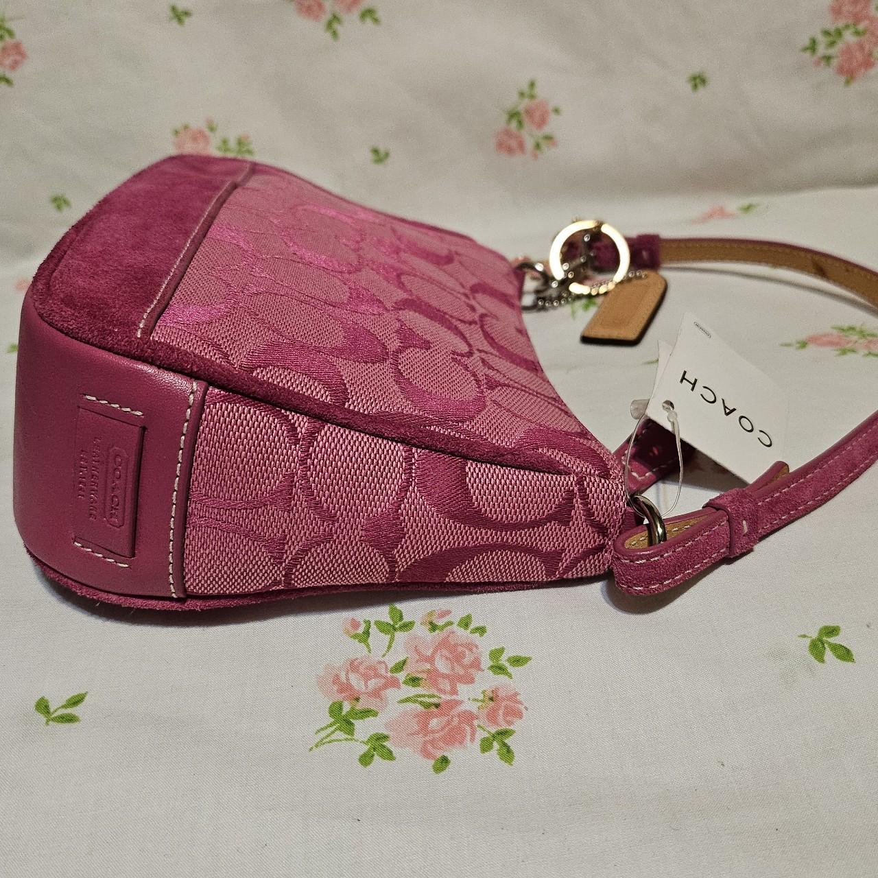 Vintage Coach Pink Suede Demi Shoulder Bag Nwt qD