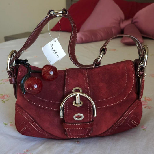 ❤️ Y2K Vintage Coach Suede Mini Soho Shoulder Bag ❤️ Ti