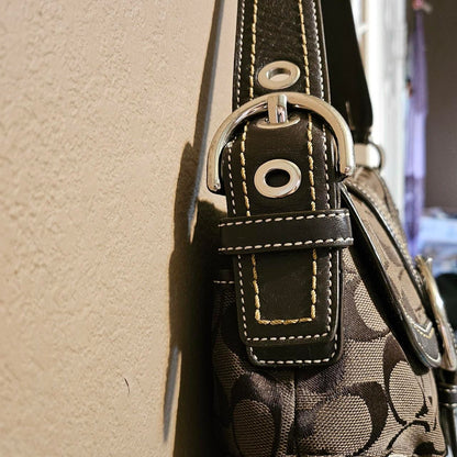 ❤️ Vintage Coach Dark Brown Soho Buckle Shoulder Purse ❤️ KH