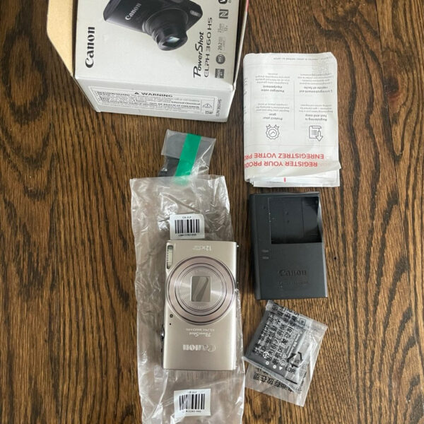 Canon Powershot Elph 360 Hs Silver Used Like New Ku