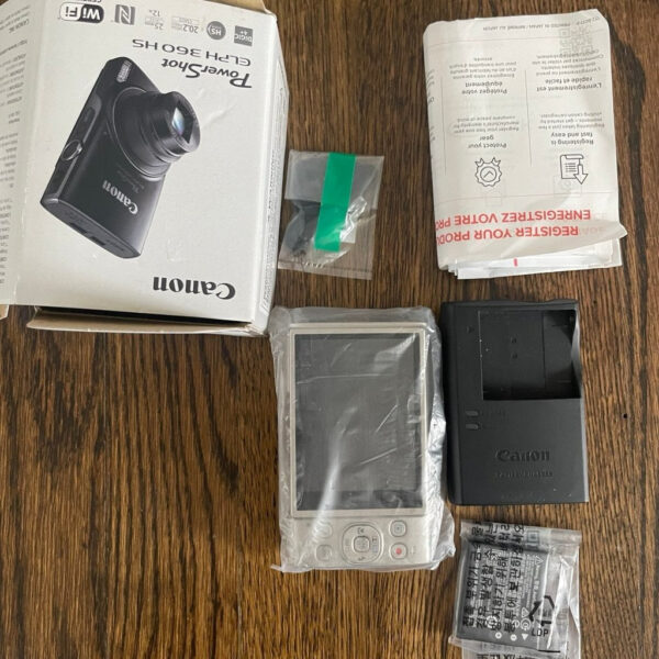 Canon Powershot Elph 360 Hs Silver Used Like New Ku - Image 3