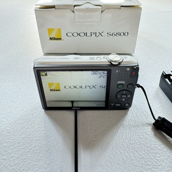 Nikon Coolpix S6800 16 0 Mp Wifi Fhd Camera White Open Box Works Ye - Image 3