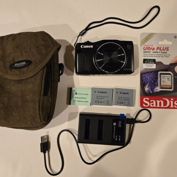 Canon Powershot Sx710 Hs 20 3Mp 30X Black Digital Camera Bundle Tq