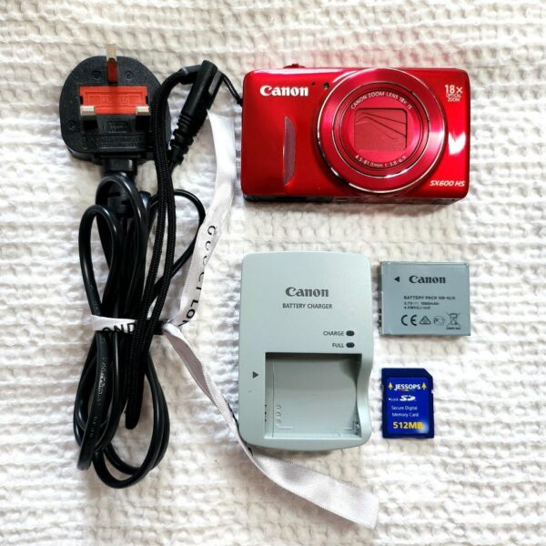 Red Canon Sx600 Hs Digital Camera Kn - Image 5