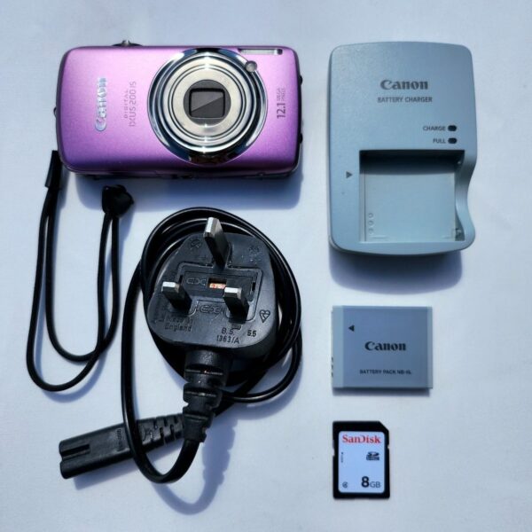 Pink Canon Ixus 200 Is Digital Camera Wm - Image 3