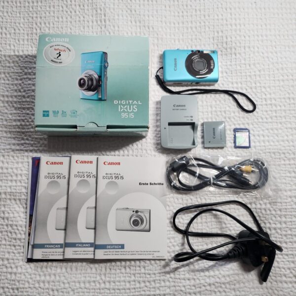 Blue Canon Ixus 95 Is Digital Camera Rare - Image 6